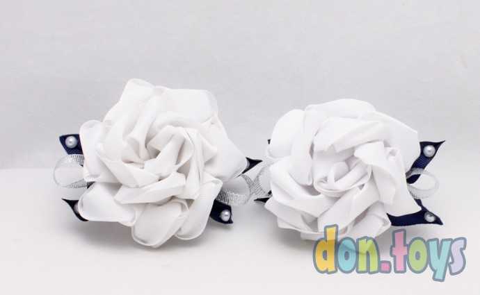 Резинки для волос Большие белые цветы, 2 шт., фото 3