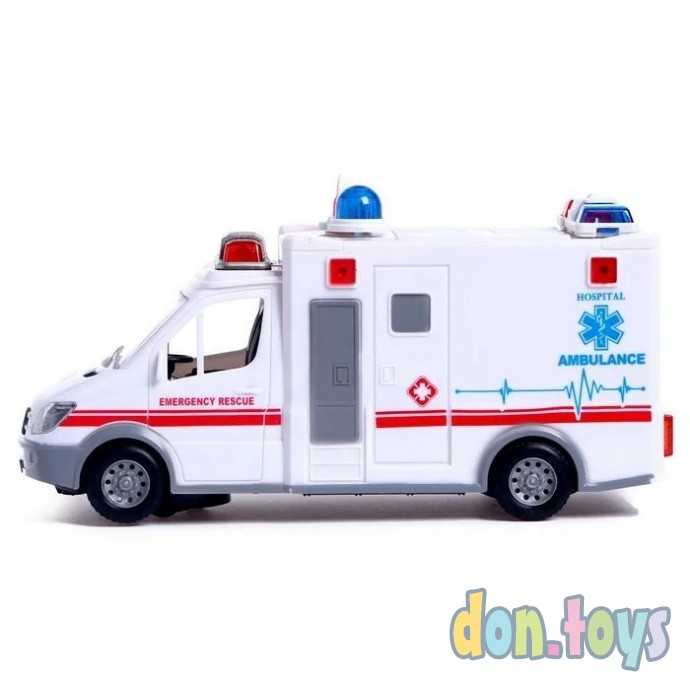 Машина «Скорая помощь», работает от батареек, световые и звуковые эффекты, арт. 5187453, фото 2