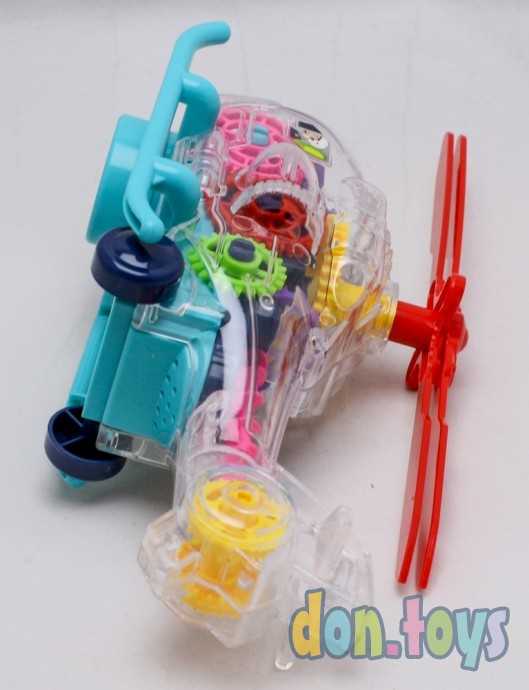 Вертолет прозрачный с шестеренками, звук, свет, арт. 0713, фото 13