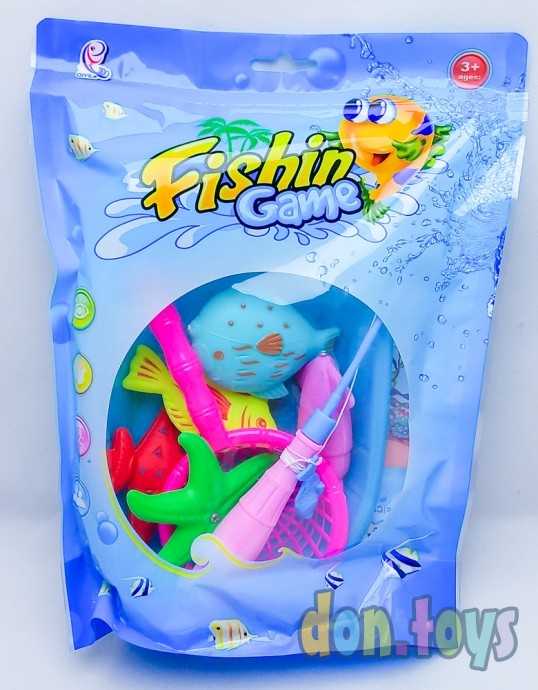 Набор рыбалка: 5 рыб, удочка, сачок, арт. 2214-8, фото 1