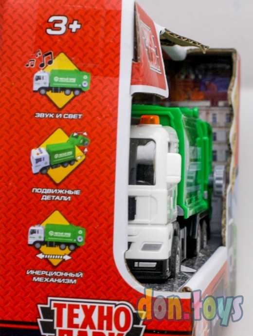 Машина МУСОРОВОЗ 17 см, свет и звук, подвижные детали, инерция, арт. 9197206, фото 6
