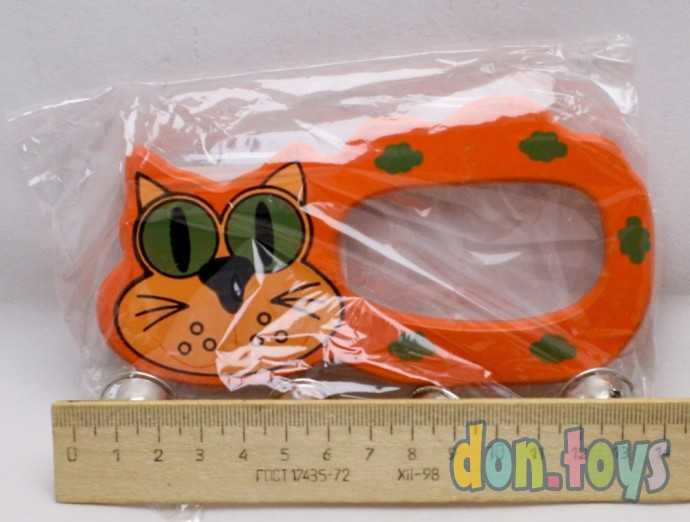 Игрушка музыкальная погремушка деревянная «Весёлый зоопарк», арт. 860408, фото 4