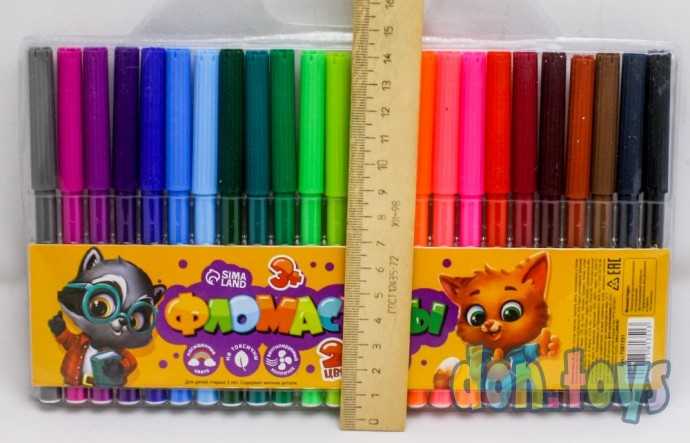 Фломастеры, 24 цвета ArtFox STUDY, вентилируемый колпачок, арт. 7581351, фото 3