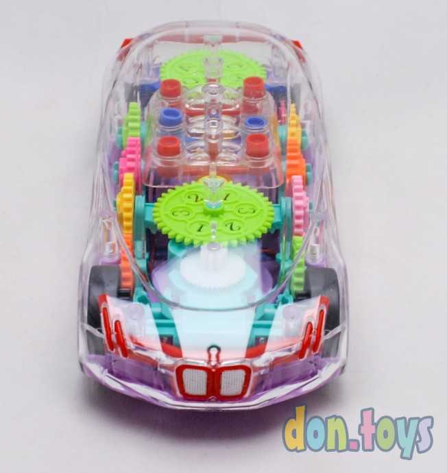 Машинка прозрачная светящаяся, музыкальная, арт. 388, фото 5