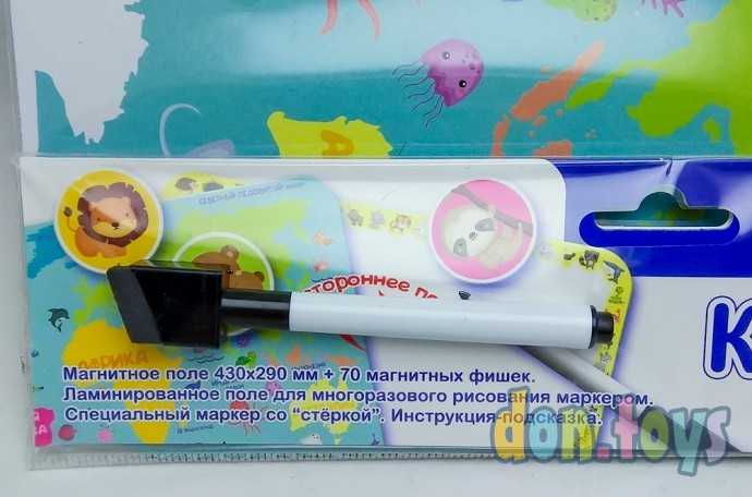 Игра магнитно-маркерная "Карта мира для малышей. Животные" арт. 03871, фото 4