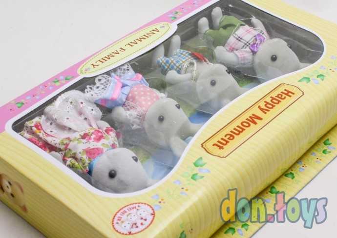 Набор фигурок Счастливая семья: Зайчики, AnimalFamily, 4 шт., фото 6