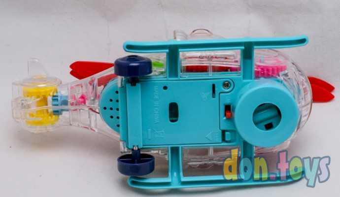 Вертолет прозрачный с шестеренками, звук, свет, арт. 0713, фото 12