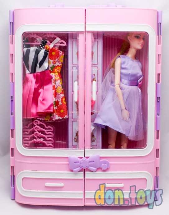 Игровой набор Кукла шарнирная, шкаф с нарядами, арт. 1910A-2, фото 1
