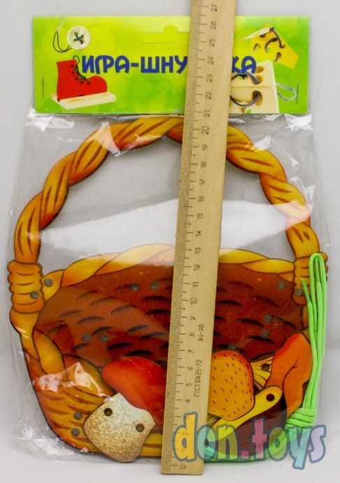 Деревянная шнуровка: Корзина с грибами, арт. 7930, фото 2