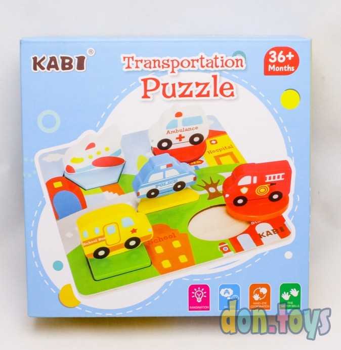 Деревянная рамка-вкладыш 3D Транспорт, арт. AN02100, фото 1