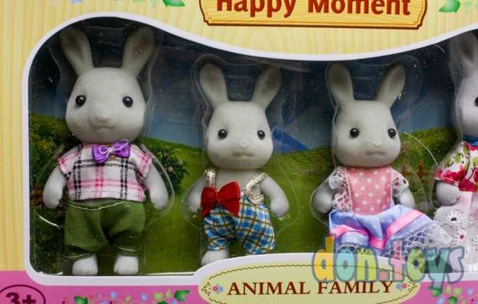 Набор фигурок Счастливая семья: Зайчики, AnimalFamily, 4 шт., фото 7