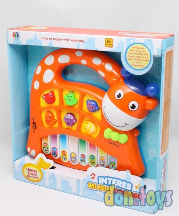 Пианино "Жираф", свет, звук, голоса животных, 8806-5, фото 3