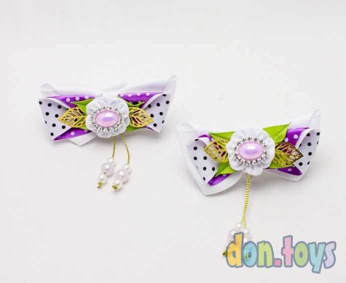 Резинки для волос Цветочки с подвесками, 2 шт., фото 3