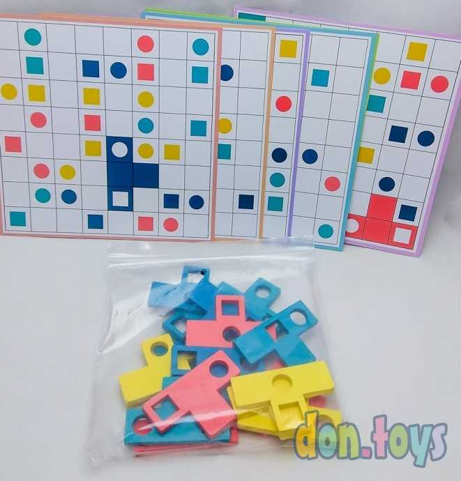 Деревянная головоломка Тетрис с карточками, фото 3