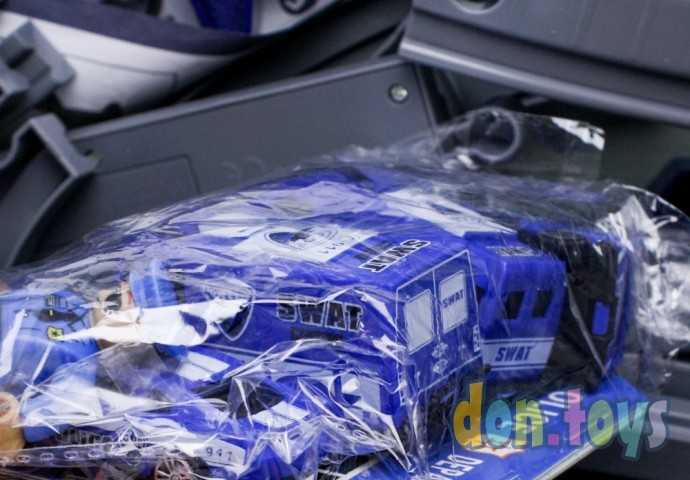 Железная дорога Полиция, 92 детали, 4 машинки, арт. AU6882AB, фото 12