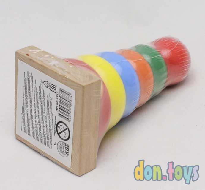 Пирамидка деревянная РК, 13,5 см, арт. ИД-8987, фото 4