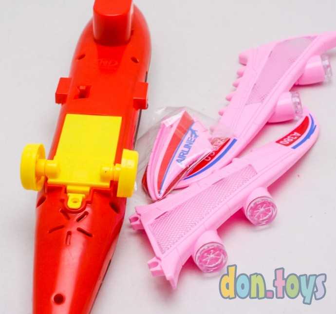 Самолет прозрачный с шестеренками, свет, звук, арт. KH332-5, фото 6