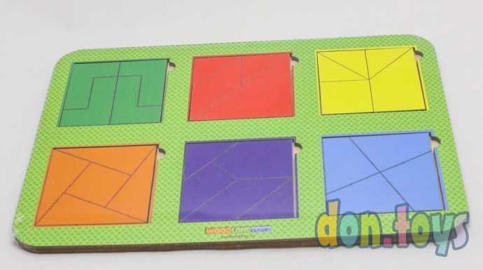 Рамка-вкладыш «Квадраты, 6 шт.» по методике Никитина, 27 элементов, арт. 23599(2495487), фото 2