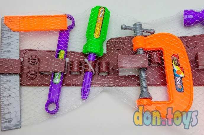 Набор инструментов Строитель с поясом и каской,, фото 6