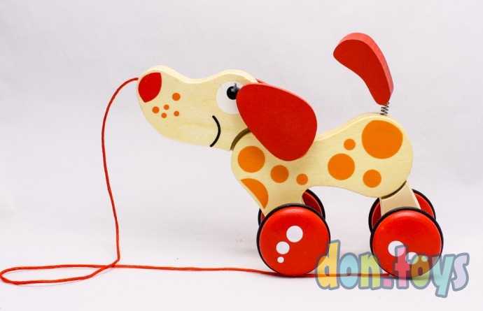 Деревянная игрушка Каталка Собачка, арт. MD0988, фото 2