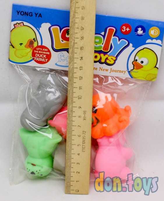 Набор резиновых животных пищалка, 6шт., арт. 666, фото 3