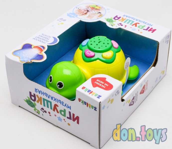 Музыкальная игрушка «Черепаха», световые и звуковые эффекты, арт. 3340196, фото 1