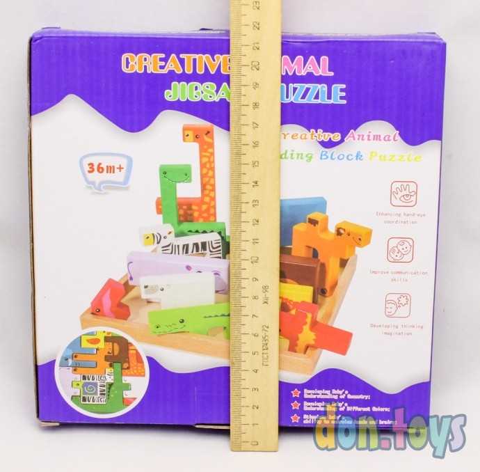 Деревянный креативный пазл-головоломка Животные, арт. 1030110, фото 3