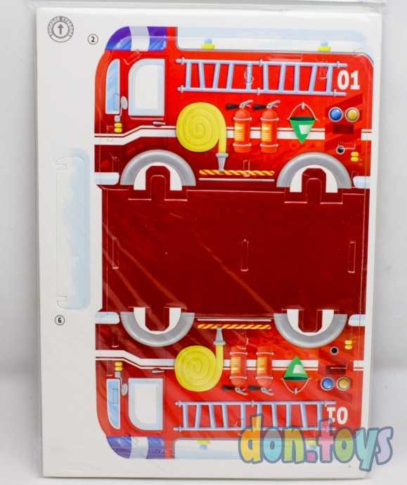 Мягкий 3D пазл Пожарная машина, подставка для карандашей, арт. 51539, фото 2