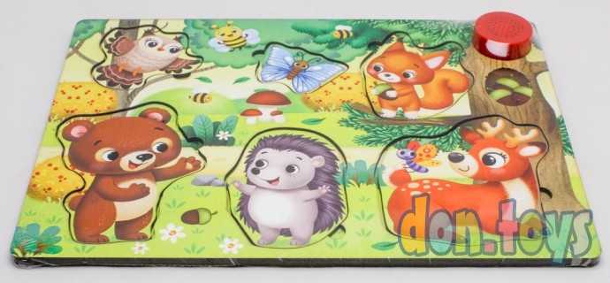 Пазл деревянный музыкальный «Лесные животные», арт. 7334643, фото 4