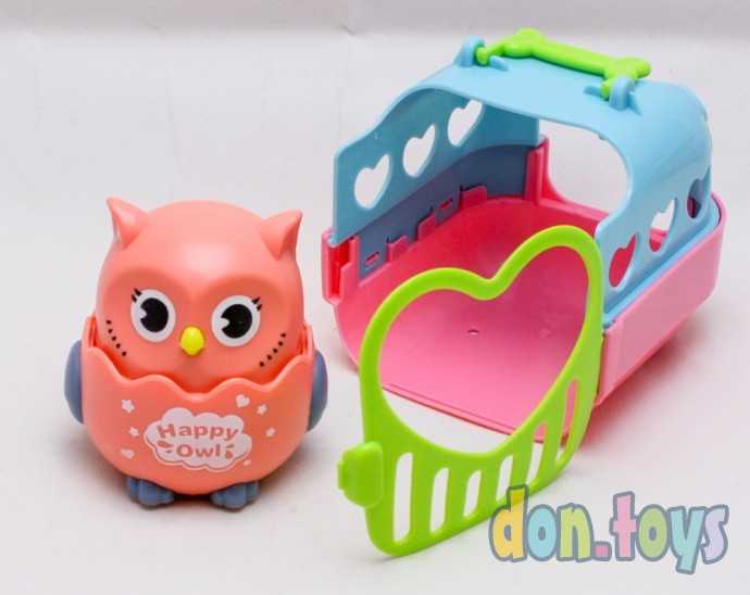 Игрушка инерционная «Совушка», (цвет серый) в переноске, двигается от нажатия, арт. 5296556, фото 1