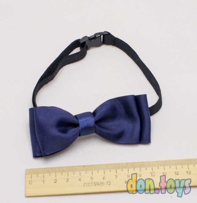 Галстучек Бабочка синий, регулируемый, фото 3
