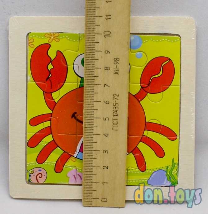 Деревянная пазл-рамка "Крабик" (9 элементов), арт. AN02295, фото 3