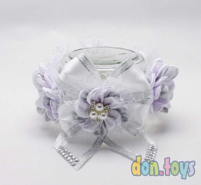 Резинка на пучок Белоснежные цветы, фото 4