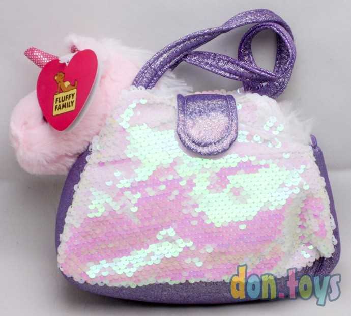 Единорог 18 см в сумочке с пайетками Fluffy Family, арт. 681687, фото 8