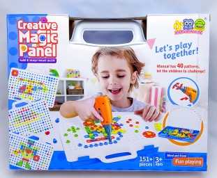 Конструктор-мозаика с шуруповертом Creative Magic Panel 151 деталь