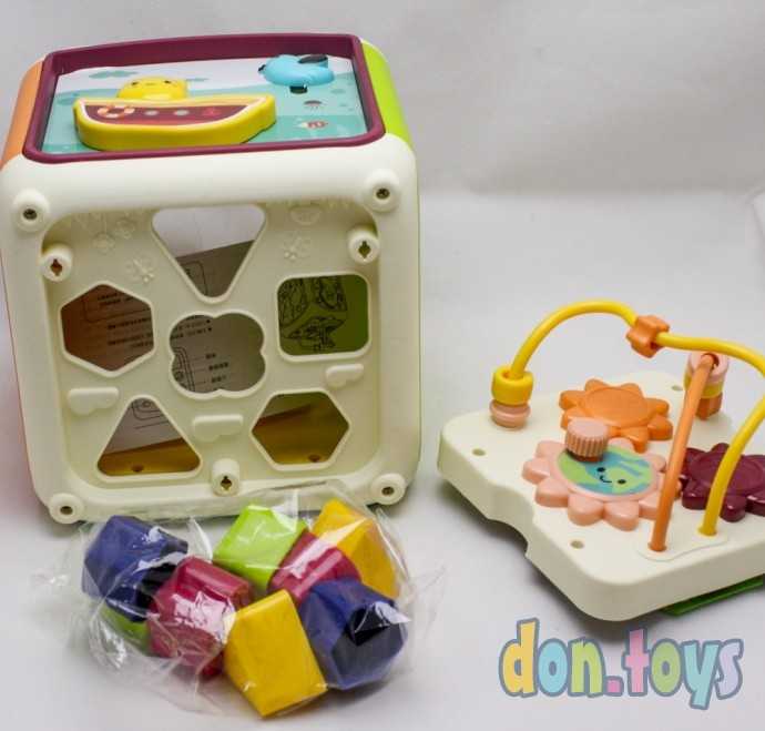 Развивающий куб с сортером и лабиринтом, фото 3