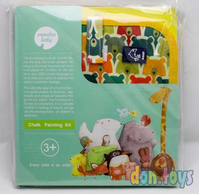 Книжка-коврик для рисования водными мелками 10 мелков, фото 4