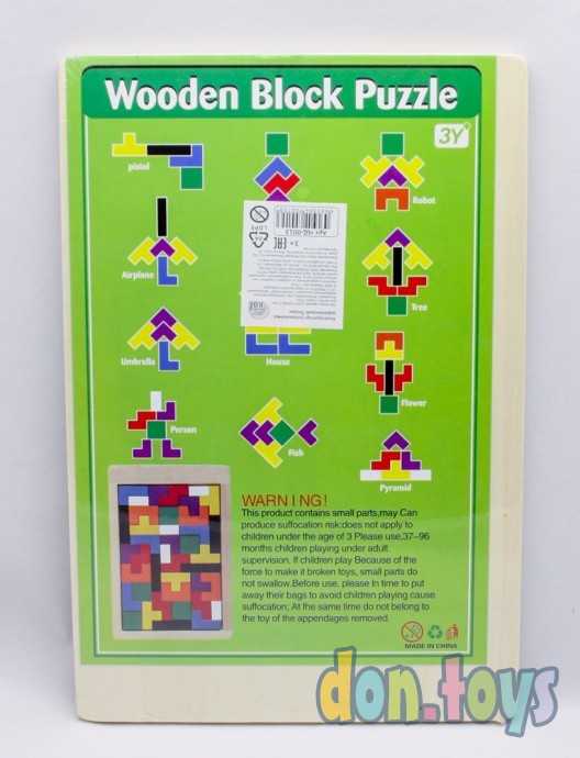 Конструктор-головоломка деревянный Тетрис, фото 2