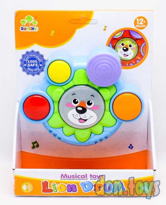 Музыкальная погремушка барабан Лев, арт. 83008, фото 3