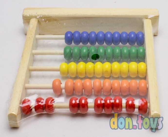 Деревянная игрушка Счеты, фото 3