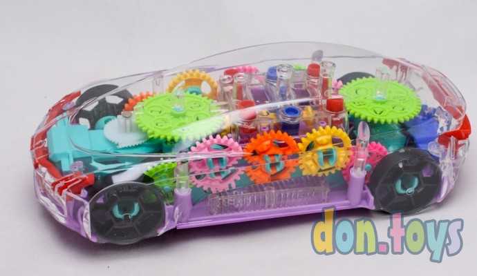 Машинка прозрачная светящаяся, музыкальная, арт. 388, фото 3