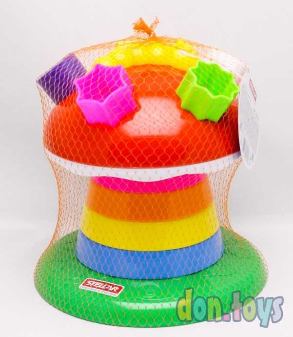 Логическая пирамидка "Гриб на полянке", арт. 01337, фото 4