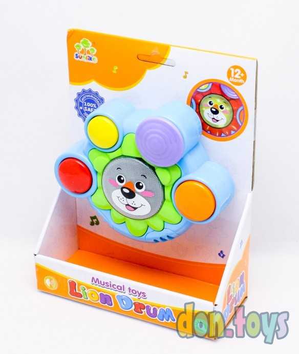 Музыкальная погремушка барабан Лев, арт. 83008, фото 4