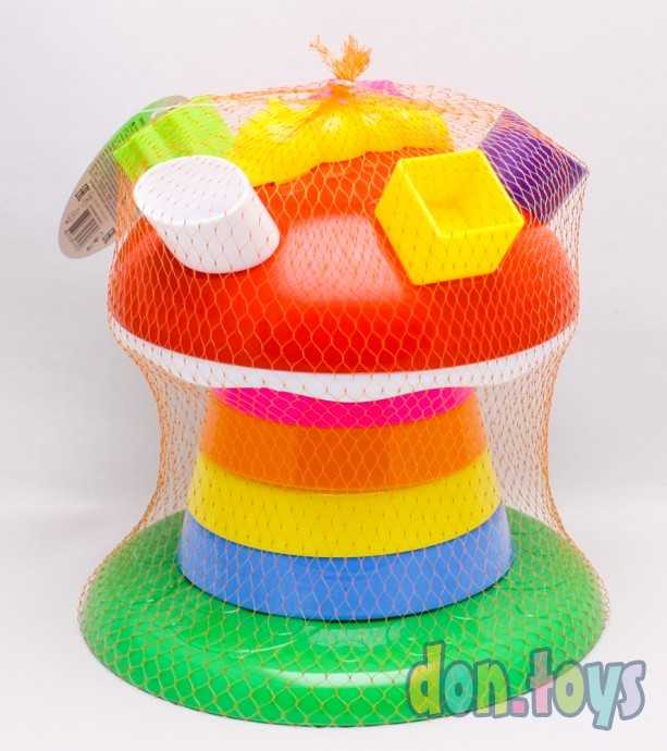 Логическая пирамидка "Гриб на полянке", арт. 01337, фото 6