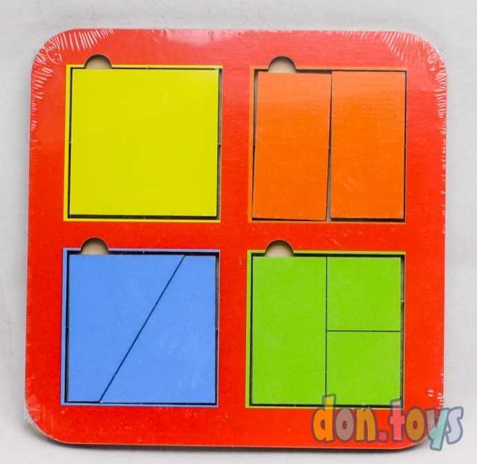 Рамка-вкладыш «Квадраты, 4 шт.» по методике Никитина, 8 элементов, арт. 2495478, фото 1