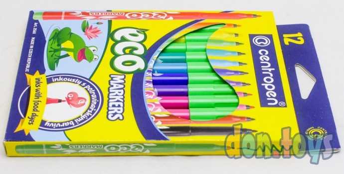 Фломастеры 12 цветов Centropen 2560 EKO, 2.0 мм пищевые чернила, , арт. 2468413, фото 4