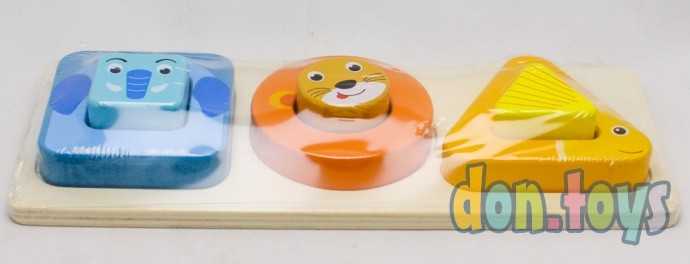 Рамка - вкладыш Айтоппер, 6 деталей, "Первый сортер малыша. Мир животных" арт. MC-069, фото 6