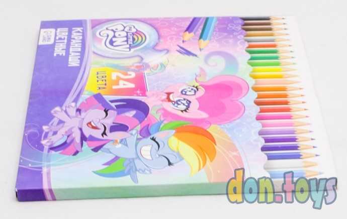 Карандаши 24 цвета "Пинки Пай" заточенные, шестигранные, My Little Pony, арт. 5276458 (лицензия), фото 2