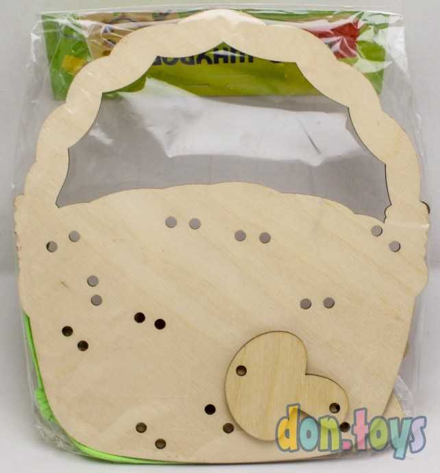 Деревянная шнуровка: Корзина с грибами, арт. 7930, фото 3