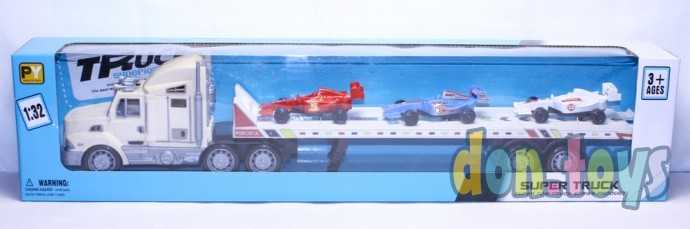 Автомир Набор инерционных машинок и автовоз, Грузовик-1(автовоз, 3 машинки), фото 4